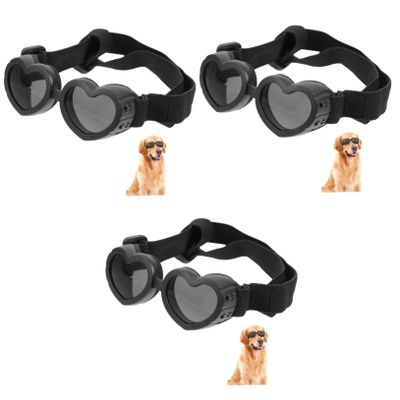 Mipcase 3-Piece Small Dog Sunglasses, Windproof UV Protection, Adjustable Pet Glasses for Dogs and Cats