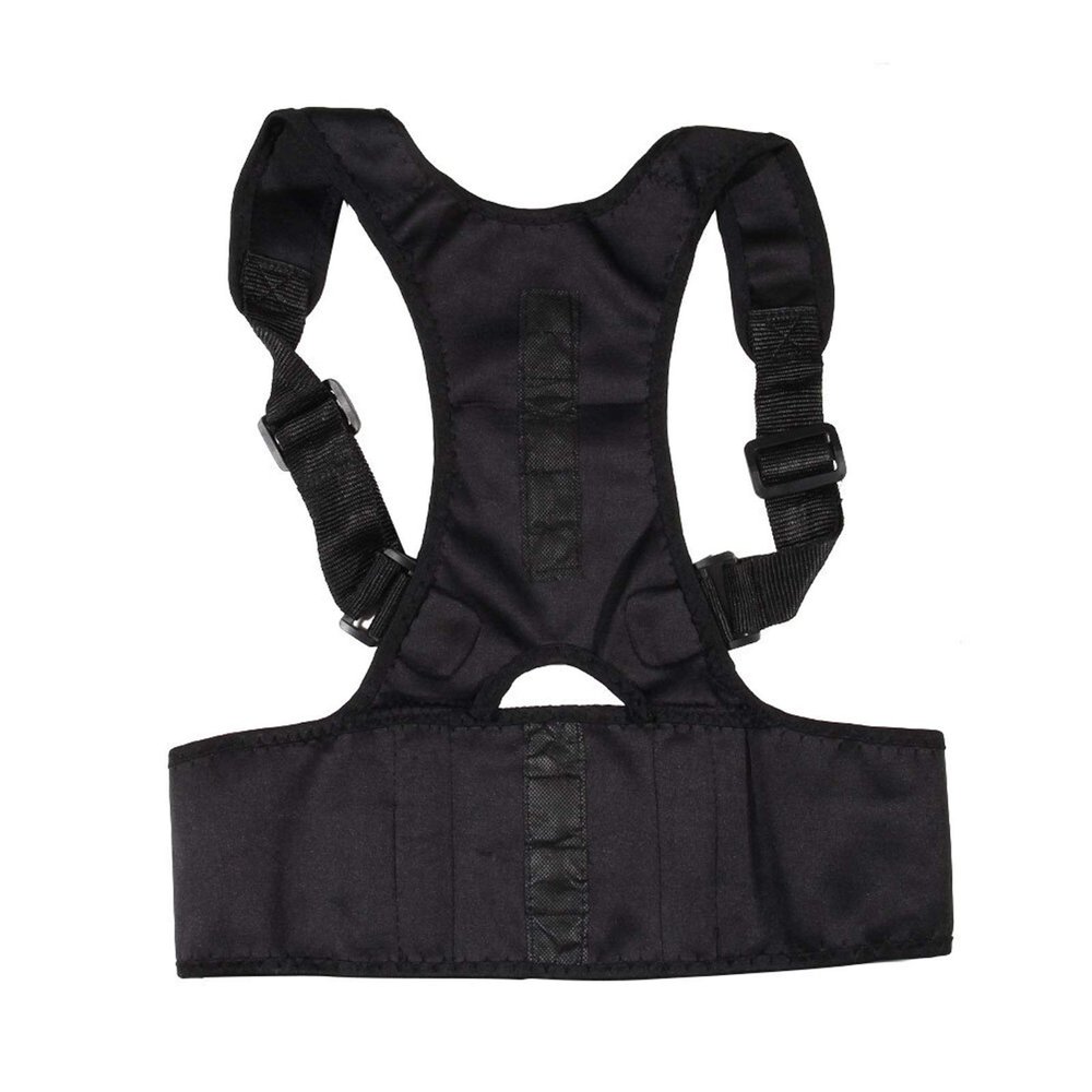 Comfortable Posture Corrector, Adjustable Magnetic Shoulder Support Belt, Black, X-Large