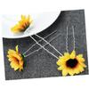 FRCOLOR 2-Piece Sunflower Headband Flower Crown Set with Hair Clips for Beach, Weddings, Parties and Special Occasions view 3