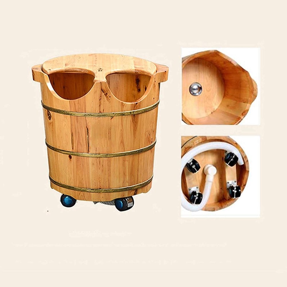 FLBT Natural Cedar Wood Foot Bath Bucket