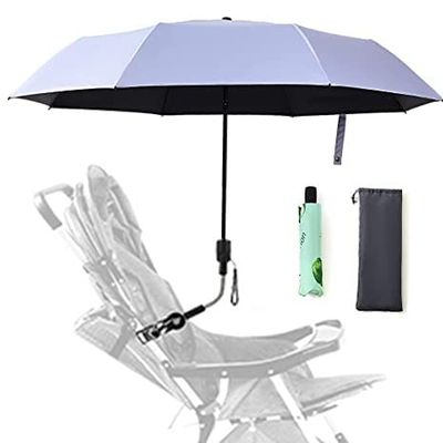 Universal Baby Stroller Sun and Rain Umbrella, 360° Adjustable, UV Protection, Waterproof, Purple, 95 cm
