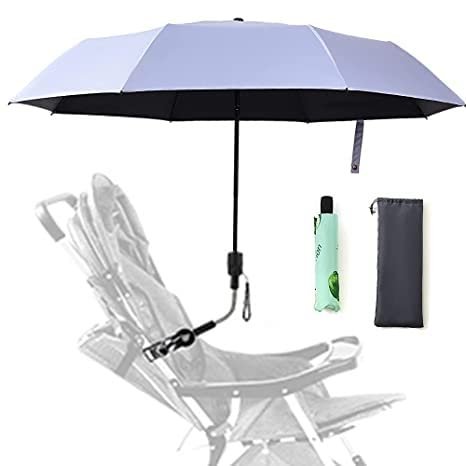 Universal Baby Stroller Sun and Rain Umbrella, 360° Adjustable, UV Protection, Waterproof, Purple, 95 cm