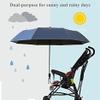 Universal Baby Stroller Sun and Rain Umbrella, 360° Adjustable, UV Protection, Waterproof, Purple, 95 cm view 2