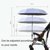Universal Baby Stroller Sun and Rain Umbrella, 360° Adjustable, UV Protection, Waterproof, Purple, 95 cm view 4