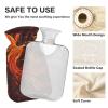Flying Phoenix Pattern Hot Water Bottle with Cover, 2 L view 3