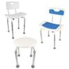 Shower Chair with Removable Backrest, Non-Slip, Height-Adjustable view 2
