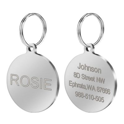 Personalized Stainless Steel Pet ID Tags for Dogs and Cats
