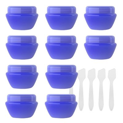 BPZXL 20-Piece Set, 5 mL Blue Plastic Empty Jars, 5 g Cosmetic Cream Containers