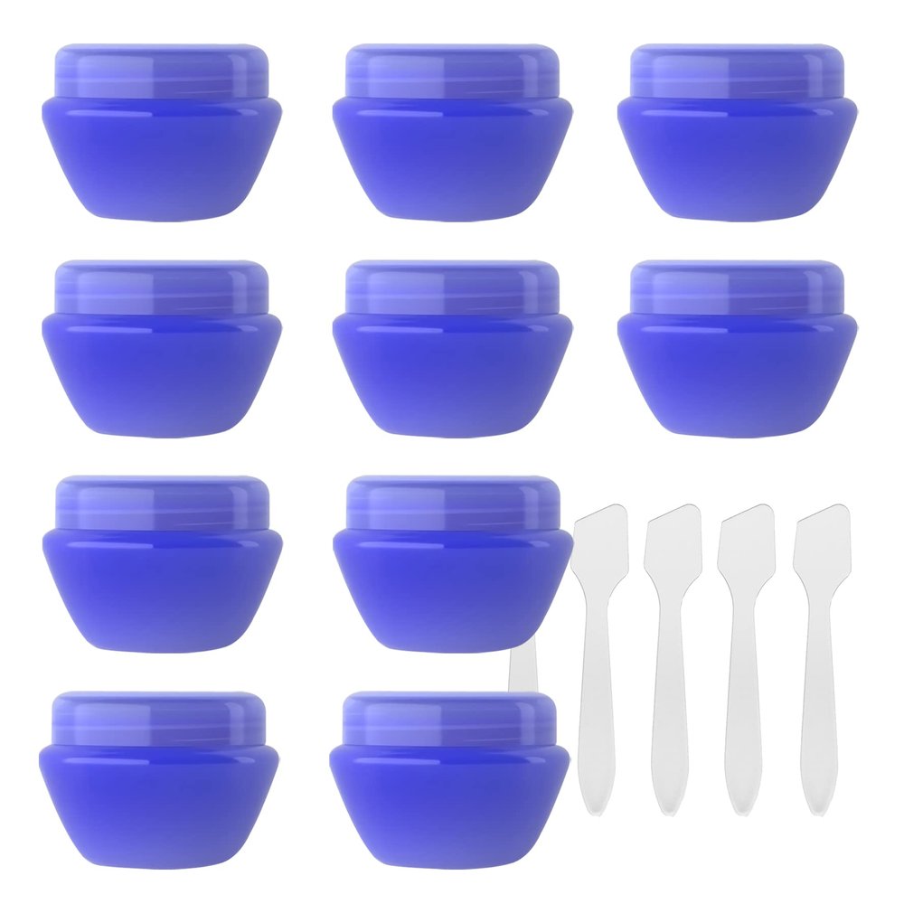 BPZXL 20-Piece Set, 5 mL Blue Plastic Empty Jars, 5 g Cosmetic Cream Containers