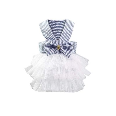 Caritierily Luxury Striped Summer Dog Dress