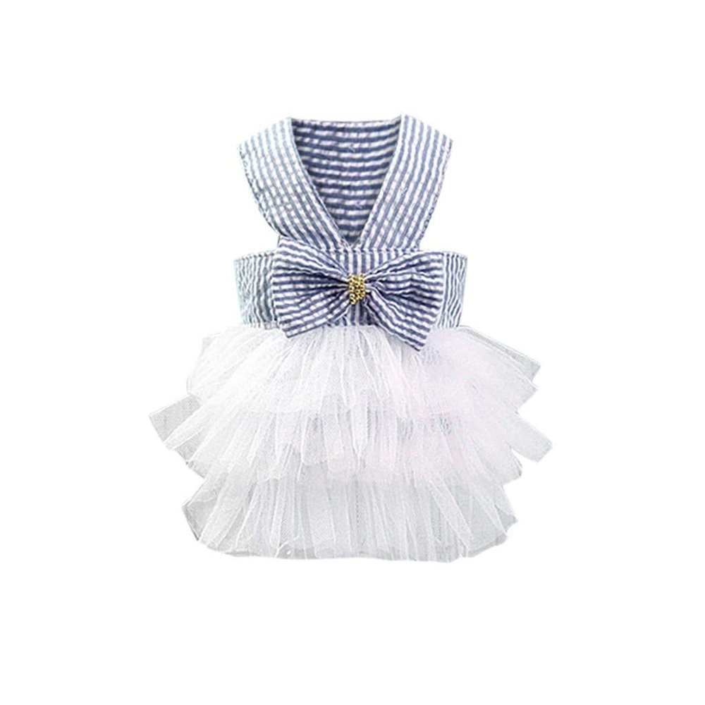 Caritierily Luxury Striped Summer Dog Dress