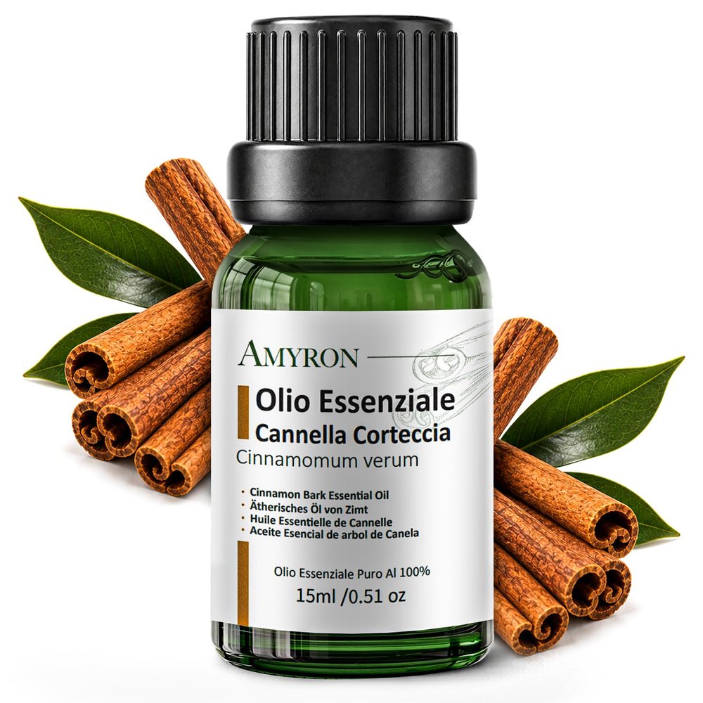Cinnamon Bark Essential Oil 15 ml by AMYRON – 100% Natural and Pure, Ideal for Aromatherapy, Essential Oil Diffusers, Aromatic Massages, and Culinary Use