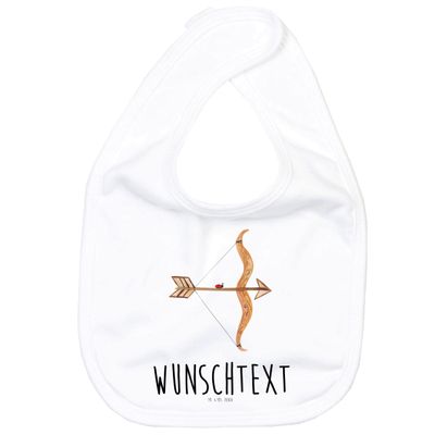 Mr. & Mrs. Panda Personalized Baby Bib, Sagittarius
