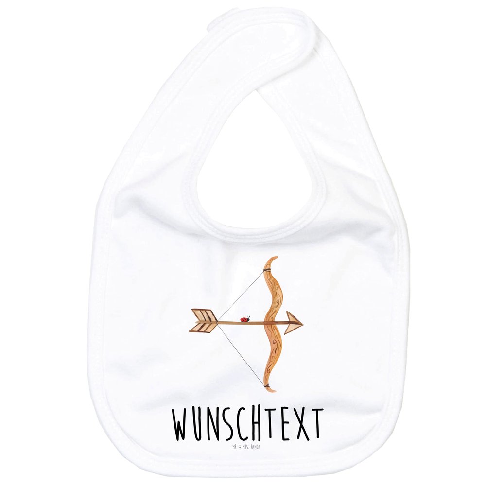 Mr. & Mrs. Panda Personalized Baby Bib, Sagittarius