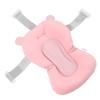 Baby Bath Cushion, Foldable Adjustable Bath Support for Newborns, Non-Slip Soft Bath Seat, 0–12 Months (Pink Bear) view 1