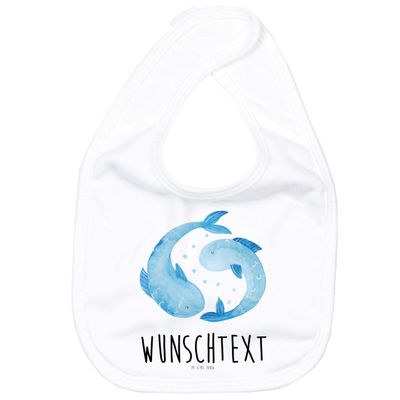 Mr. & Mrs. Panda Personalized Pisces Baby Bib