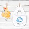 Mr. & Mrs. Panda Personalized Pisces Baby Bib view 4