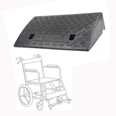 FREAZE Non-Slip Vehicle Threshold Ramp, Heavy-Duty Loading Ramp for Motorcycles, Cars, Wheelchairs, Trailers and Wheelbarrows, Portable Drive-On Wedge, Black, 49 x 27 x 12 cm
