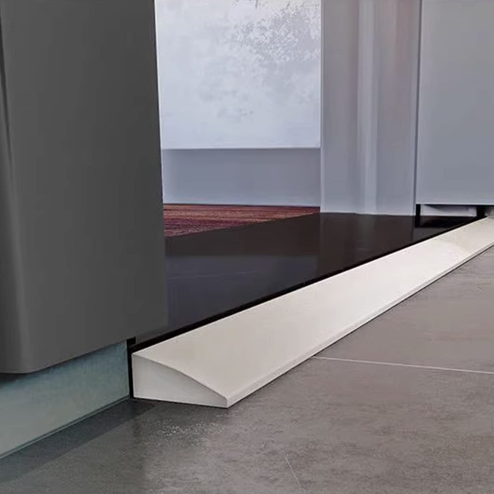 TRUNXUCL Silicone Threshold Ramp, Curb Ramp for Wheelchairs, 2 x 1.2 x 100 cm