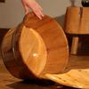 FLBT Wooden Foot Bath Bucket with Massager and Cover view 3