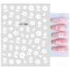 White Flower Nail Stickers, Cherry Blossom, Sakura, Rose and Daisy Designs Jo1866 view 1