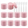 BPZXL 10-Pack 15 mL Pink Plastic Cosmetic Jars with Screw Lids view 1