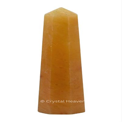 Yellow Aventurine Crystal Tower Obelisk Point for Chakras, Healing, and Balancing - AAA Grade Original Certified (2–3 Inches)