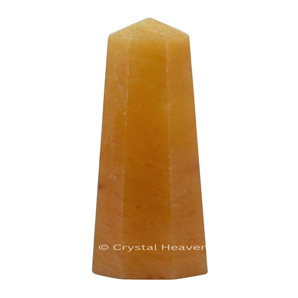 Yellow Aventurine Crystal Tower Obelisk Point for Chakras, Healing, and Balancing - AAA Grade Original Certified (2–3 Inches)