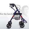 Senior Rollator with Drive Wheel, Upright Posture, Lightweight Aluminum, 4-Wheel Walker, Blue view 2