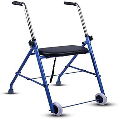 HHUARI 4-Wheel Rollator Walker with Seat, Foldable Lightweight Aluminum Walking Aid for Seniors