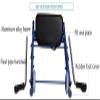 HHUARI 4-Wheel Rollator Walker with Seat, Foldable Lightweight Aluminum Walking Aid for Seniors view 3