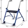 HHUARI 4-Wheel Rollator Walker with Seat, Foldable Lightweight Aluminum Walking Aid for Seniors view 4