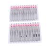 FRCOLOR 24-Piece Flat Stainless Steel Tweezers with Heart-Shaped Tips view 1