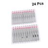 FRCOLOR 24-Piece Flat Stainless Steel Tweezers with Heart-Shaped Tips view 3