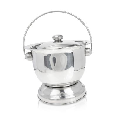 Warmhm Portable Stainless Steel Bedpan with Lid and Handle for Seniors and Children