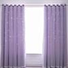 iyoimono 2-Piece Star Girls' Blackout Voile Curtains, Purple Gradient, 160 × 132 cm (H × W) view 2