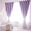 iyoimono 2-Piece Star Girls' Blackout Voile Curtains, Purple Gradient, 160 × 132 cm (H × W) view 3