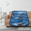Debou Dolphins in the Sea Double-Layer Reversible Printed Blanket view 1