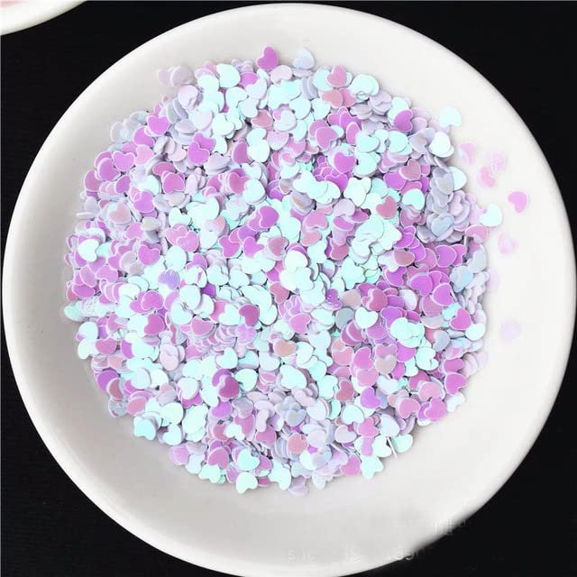 3 mm Love Nail Art Sequins, Peach Hearts, Wedding Throwing Confetti – Style 3