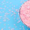 20 g Hollow Heart Sequins, 4 mm, Rose Red view 4