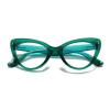 Hubeye Cat-Eye Reading Glasses for Women, Fashionable Large Frame, Blue-Light-Resistant, with Glasses Case, +2.50 view 1