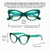 Hubeye Cat-Eye Reading Glasses for Women, Fashionable Large Frame, Blue-Light-Resistant, with Glasses Case, +2.50 view 2