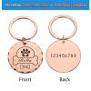 Personalized Engraved Pet ID Tag, Rose Gold, 30 mm view 2