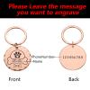 Personalized Engraved Pet ID Tag, Rose Gold, 30 mm view 3