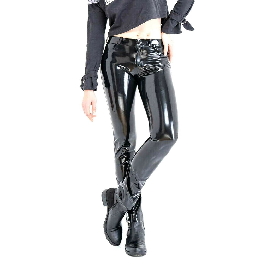 Custom-Made Latex Rubber Jeans Leggings Catsuit