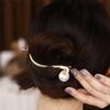 Metal Pearl Hairpins, Frog Clasp Hair Clips for Women, Butterfly Ponytail Hair Accessories - EGB-4 view 3