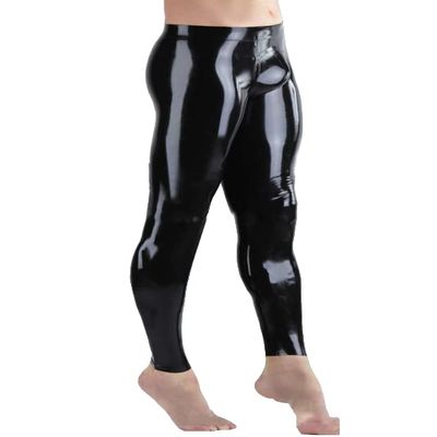 Men's Rubber Skinny Latex Leggings, 3D Cut, Customizable