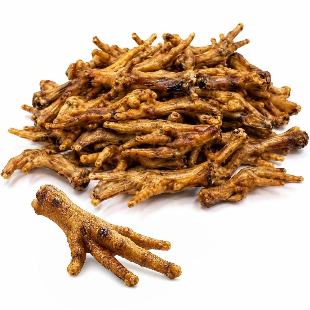 Dried Chicken Feet for Dogs, 25 Count, Lucze