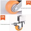 MAYABI Heavy-Duty Casters for Cribs, 2 in (50 mm) Nylon, Yellow, 80 kg Capacity, Set of 4 with Screws, 16 mm Swivel view 4