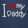 Shirtracer Baby Bib – “I Love My Daddy” – Navy Blue view 2